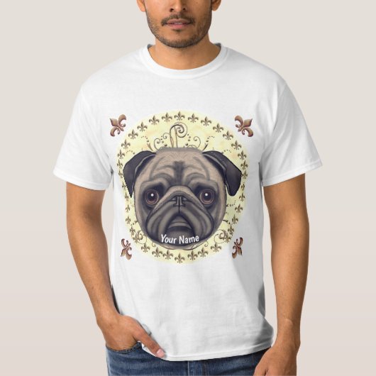 フルールドリス パグ Tシャツ (正面)