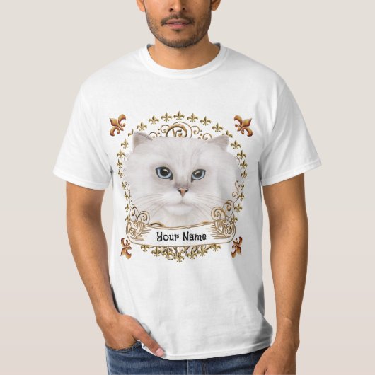 フルールドリス ペルシャ猫  Tシャツ (正面)