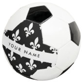 フルールドリス、白黒、ホワイト、あなたの名前 サッカーボール (3/4)