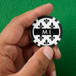 フルールドリス 黒 白 あなたの名前 ポーカーチップ