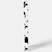 フルールドリス 黒 白 名前入り Case-Mate iPhoneケース (裏面 / 左)