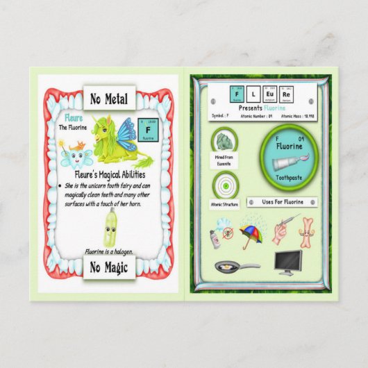 フルール – ふっ素ホーンユニコーンゲームカード ポストカード (正面)