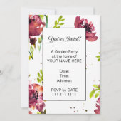 フルール・ウォーターカラー・ポピー招待状 招待状 (正面)