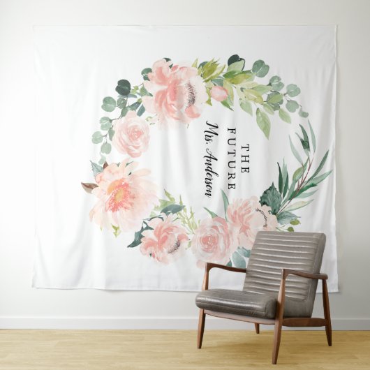 フルール ジョリー プリティーフラワーブライダル背景 タペストリー (インサイチュ(横))