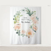 フルール ジョリー プリティーフラワーブライダル背景 タペストリー (正面)