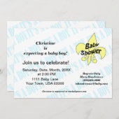 フルール・ド・リス おとこの子ベイビーシャワー 招待状 (正面/裏面)