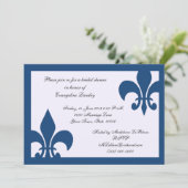 フルール・ド・リス イベント招待状 ダークブルー 招待状 (スタンド正面)