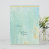 フルール・ド・リス ダマスク2 - 結婚式招待状 招待状 (スタンド正面)