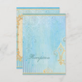 フルール・ド・リス ダマスク2 - 結婚式 出席・欠席 返信カード (正面/裏面)