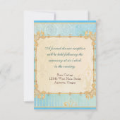 フルール・ド・リス ダマスク2 - 結婚式 出席・欠席 返信カード (裏面)