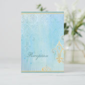 フルール・ド・リス ダマスク2 - 結婚式 出席・欠席 返信カード (スタンド正面)