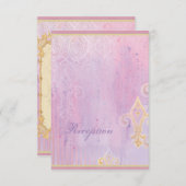 フルール・ド・リス ダマスク2 - 結婚式 出席・欠席 返信カード (正面/裏面)