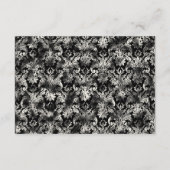 フルール ド リス ダマスク - ブラック レセプション インビテーション (裏面)
