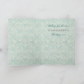 フルール ド リス ダマスク - 誕生日カード カード (内部)