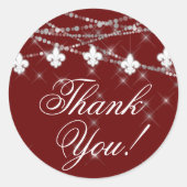 フルール ド リス ダーク レッド ライト | エレガント サンクス C ラウンドシール (正面)