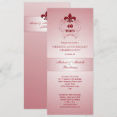 フルール・ド・リス ルビー 結婚40周年記念 招待状 (正面/裏面)