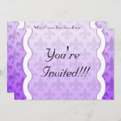 フルール ド リス 招待状 - 紫 (正面/裏面)
