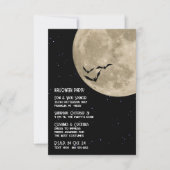 フル不気味ムーンこうもりハロウィーンの衣装パーティー 招待状 (正面)