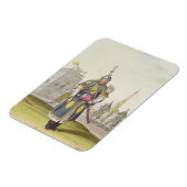 フル中国のバトルドレスの兵士、イラストレーション マグネット (左側)