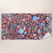 フル仮想entalhada nasコアazul e salman ビーチタオル (正面)