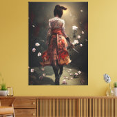 フル体タトゥードレディーアサシン キャンバスプリント (インサイチュ (リビング))