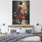 フル体タトゥードレディーアサシン キャンバスプリント (インサイチュ (寝室))