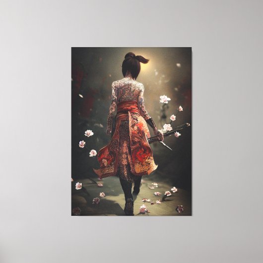 フル体タトゥードレディーアサシン キャンバスプリント (正面)