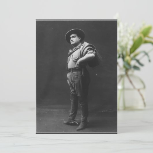 フル体ポートレートのエンリコカルーソー 招待状 (スタンド正面)