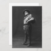 フル体ポートレートのエンリコカルーソー 招待状 (正面/裏面)