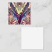 フル体ミッドセンチュリー愛らしいハミングバード スクエア名刺 (正面/裏面)
