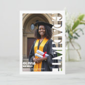 🎓フル写真の卒業パーティー 招待状 (スタンド正面)