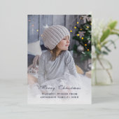 フル写真カスタマイズクリスマスシルバー 箔シーズンカード (立ち正面)