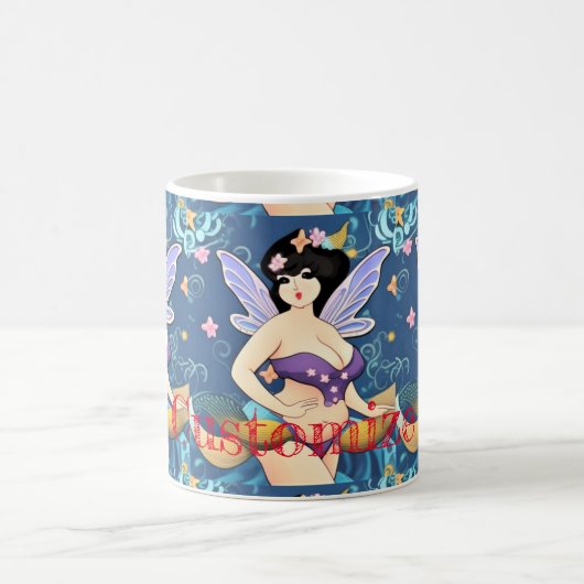 フル姿妖精の女神サンダー_コーブ コーヒーマグカップ (中央)