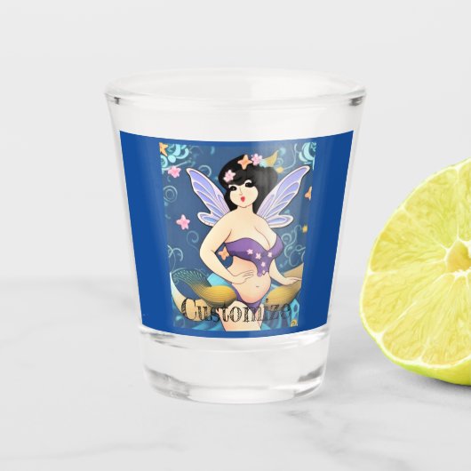 フル姿妖精の女神サンダー_コーブ ショットグラス (正面)