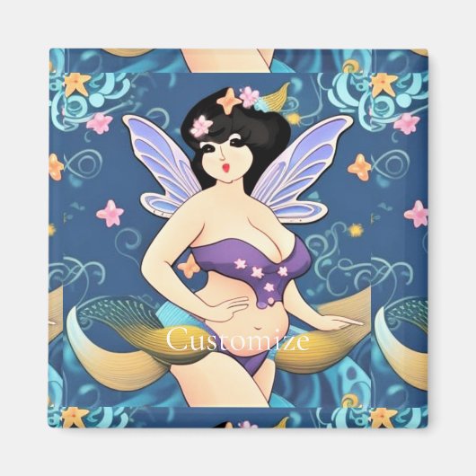 フル姿妖精の女神サンダー_コーブ マグネット (正面)