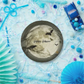 フル幽霊のよく出るムーンハローウィンパーティ ペーパープレート (パーティー)