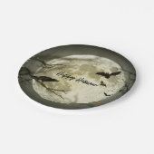 フル幽霊のよく出るムーンハローウィンパーティ ペーパープレート (アングル)