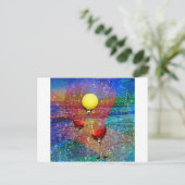 フル祝カラーのテニス ポストカード (スタンド正面)