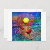 フル祝カラーのテニス ポストカード (正面/裏面)