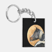 フル絵を描ムーンのキーチェーンを持つ馬 キーホルダー (正面左)