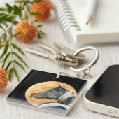 フル絵を描ムーンのキーチェーンを持つ馬 キーホルダー (正面右)