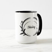 「フル開花で生きる」格言/ひまわりカスタム花 マグカップ (正面右)