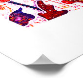 フル開花の花 ポスター (角)