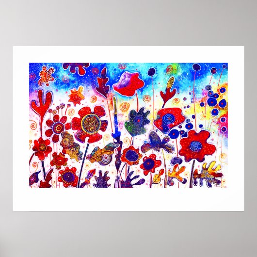 フル開花の花 ポスター (正面)