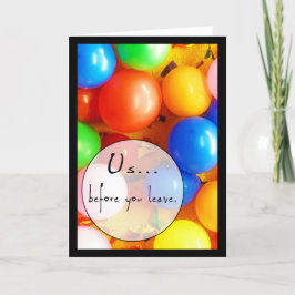 フル&デフレッド気球リタイアメントまたは移動カード サンキューカード