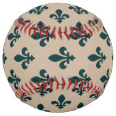 フル・ド・リス, ベージュに緑, ロイヤル, あなたの名前 ソフトボール (正面)