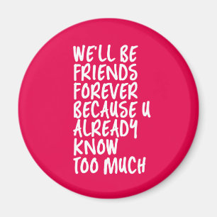 フレおもしろいンドシップ引用文フ最高のレンズフォーエバーBFF マグネット