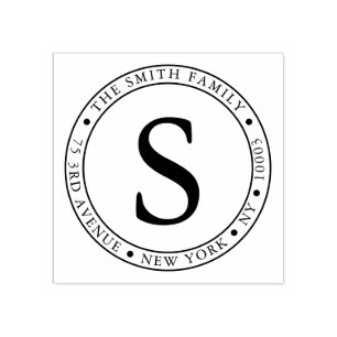 フレはっきりしたーム丸め差出人住所 ラバースタンプ