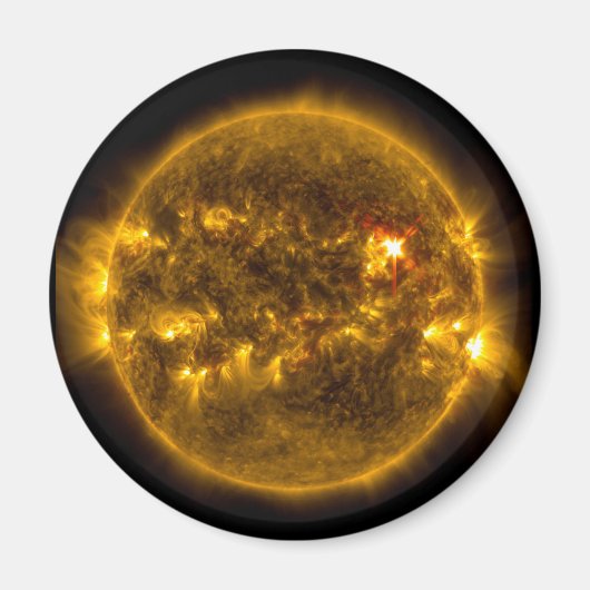 フレア付き宇宙太陽の太陽 マグネット (正面)