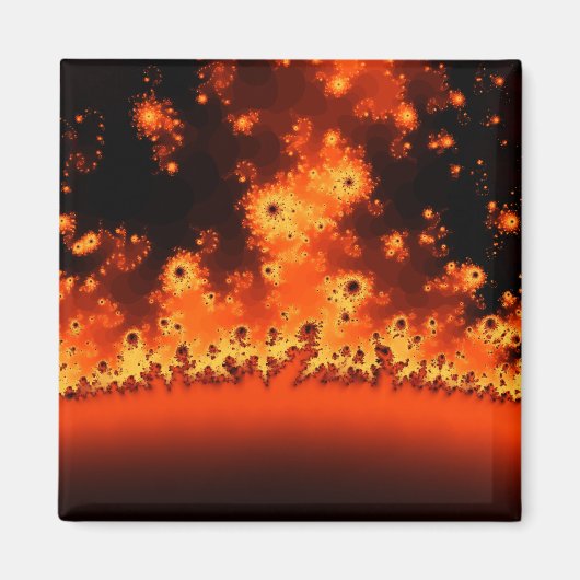 フレア太陽のフラクタル磁石 マグネット (正面)